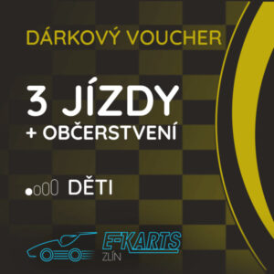 VOUCHER NA 3 JÍZDY PRO DÍTĚ + nealko nápoj/snack dle výběru