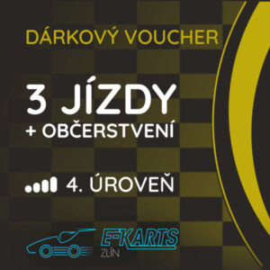 VOUCHER NA 3 JÍZDY (4. úroveň) + nealko nápoj/snack dle výběru